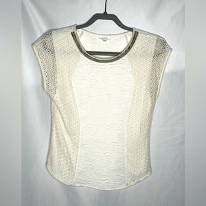 Weston USA Vintage Sleeveless Crochet & Textured Top Size Medium